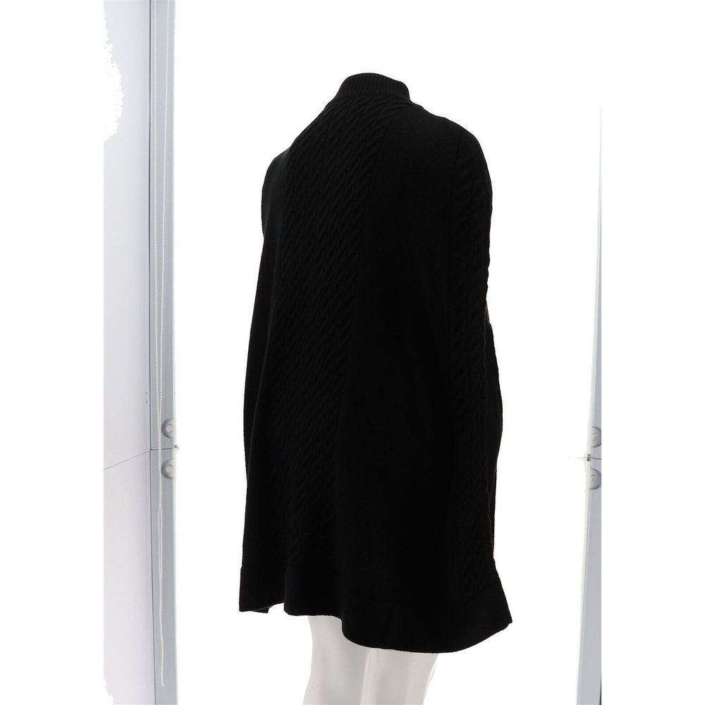 Patricia Nash Button-Front Long Cable Knit Sweater Cape Black 7285400 - Picture 6 of 8